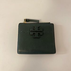 Tory Burch Green Bifold Wallet